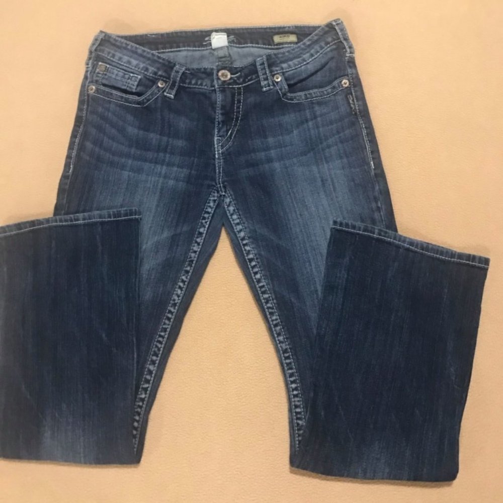 Silver Aiko Dark Wash Bootcut Jeans